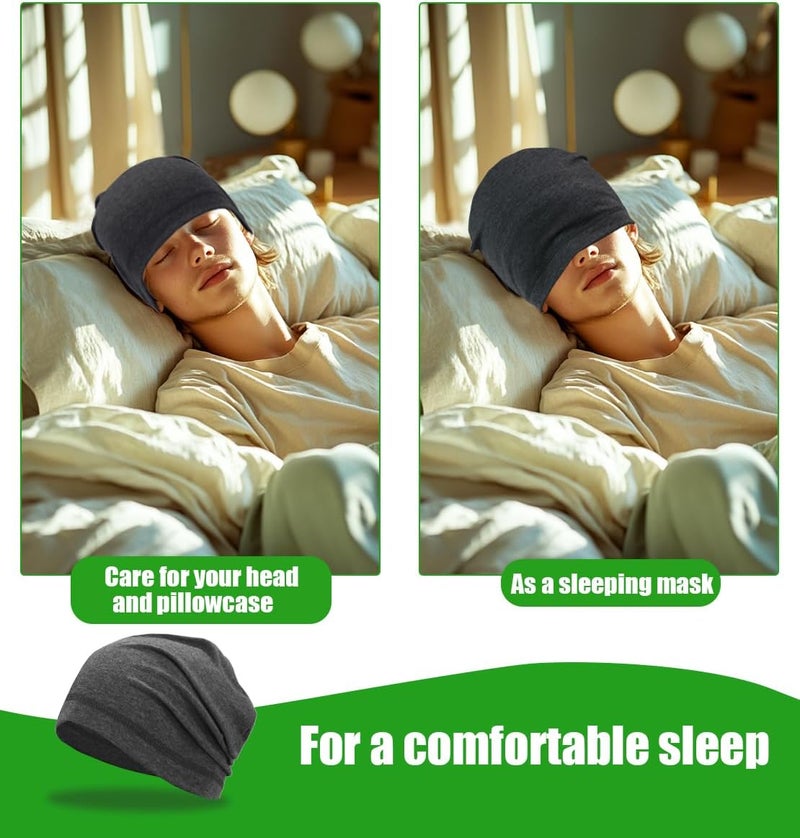 SRLLBBY Lightweight Cotton Beanie, Breathable Thin Sleep Hats, Skull Caps for Running Cycling Hiking Fishing - Image 4